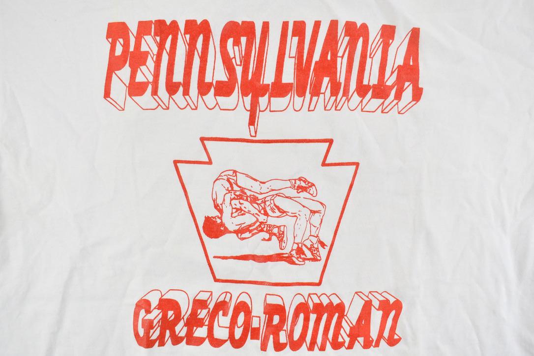 Vintage 1990s Pennsylvania Greco Roman Wrestling Souvenir T-Shirt