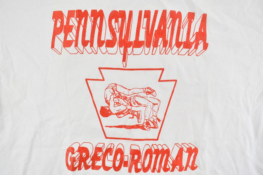 Vintage 1990s Pennsylvania Greco Roman Wrestling Souvenir T-Shirt