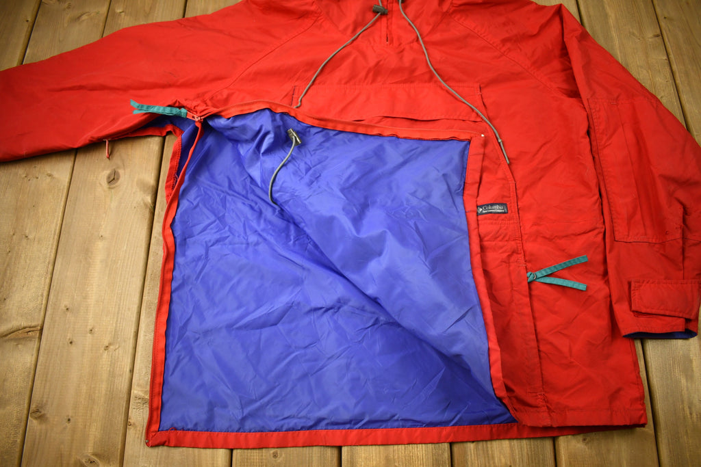 Vintage 1980s Columbia Sportswear Quarter Zip Windbreaker Jacket