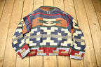 Vintage 1990s Aztec Patchwork Button Up Sweater