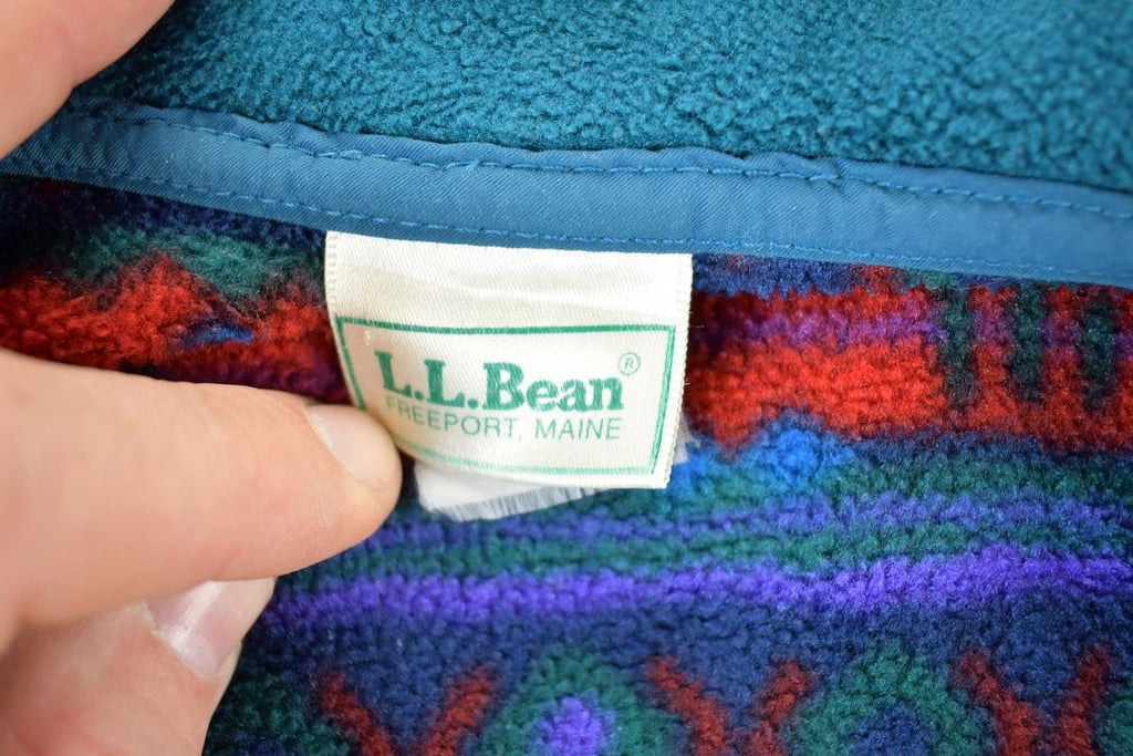 Vintage 1990s LL Bean Fleece Outdoorsman Sweater / 90s Sweater / Streetwear / Hiking / Fleece Zip up