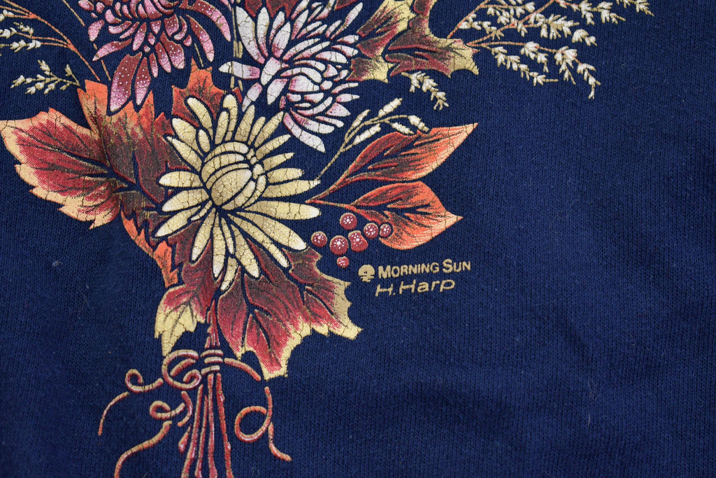 Vintage 1990s Morning Sun Flower Crewneck Sweatshirt Made In USA