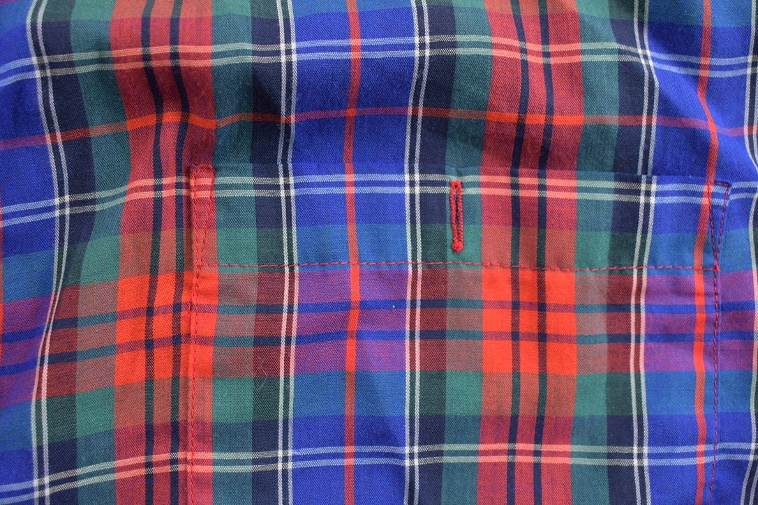 Vintage 1990s Steeplechase Plaid Button Up Shirt