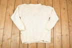 Vintage 1990s Daniel Hechter Chunky Cable Knit Crewneck Sweater Women's M /
