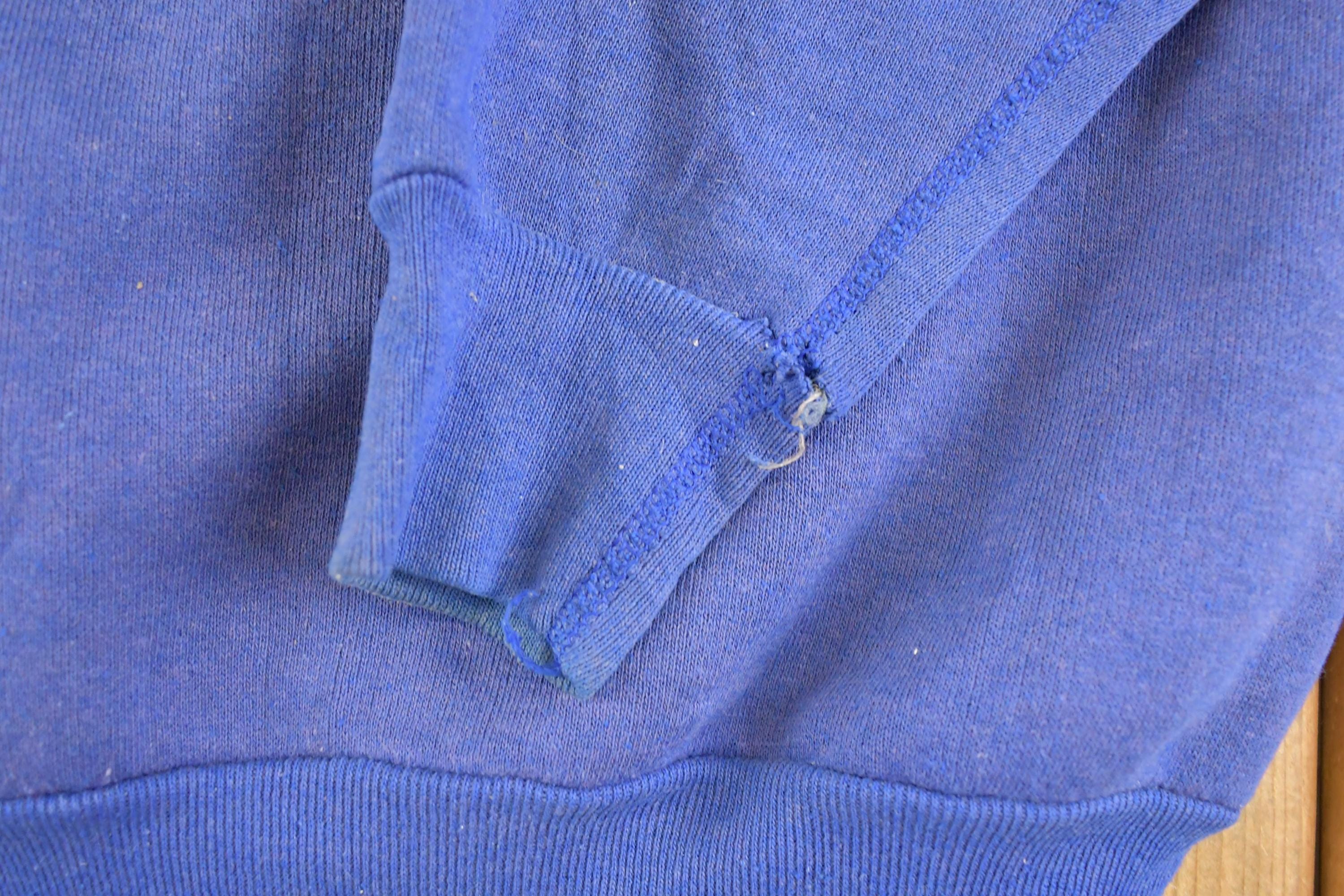 Vintage 1990s Blue Streetwear Blank Crewneck Sweatshirt Men's M
