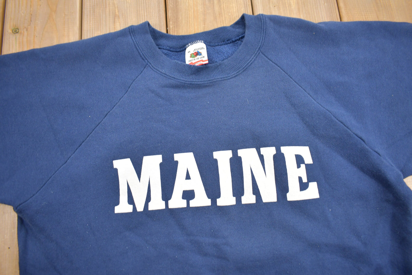 Vintage 1980s Maine Crewneck Sweatshirt / 80s Crewneck / Souvenir Sweater / Made In USA / Travel And Vacation