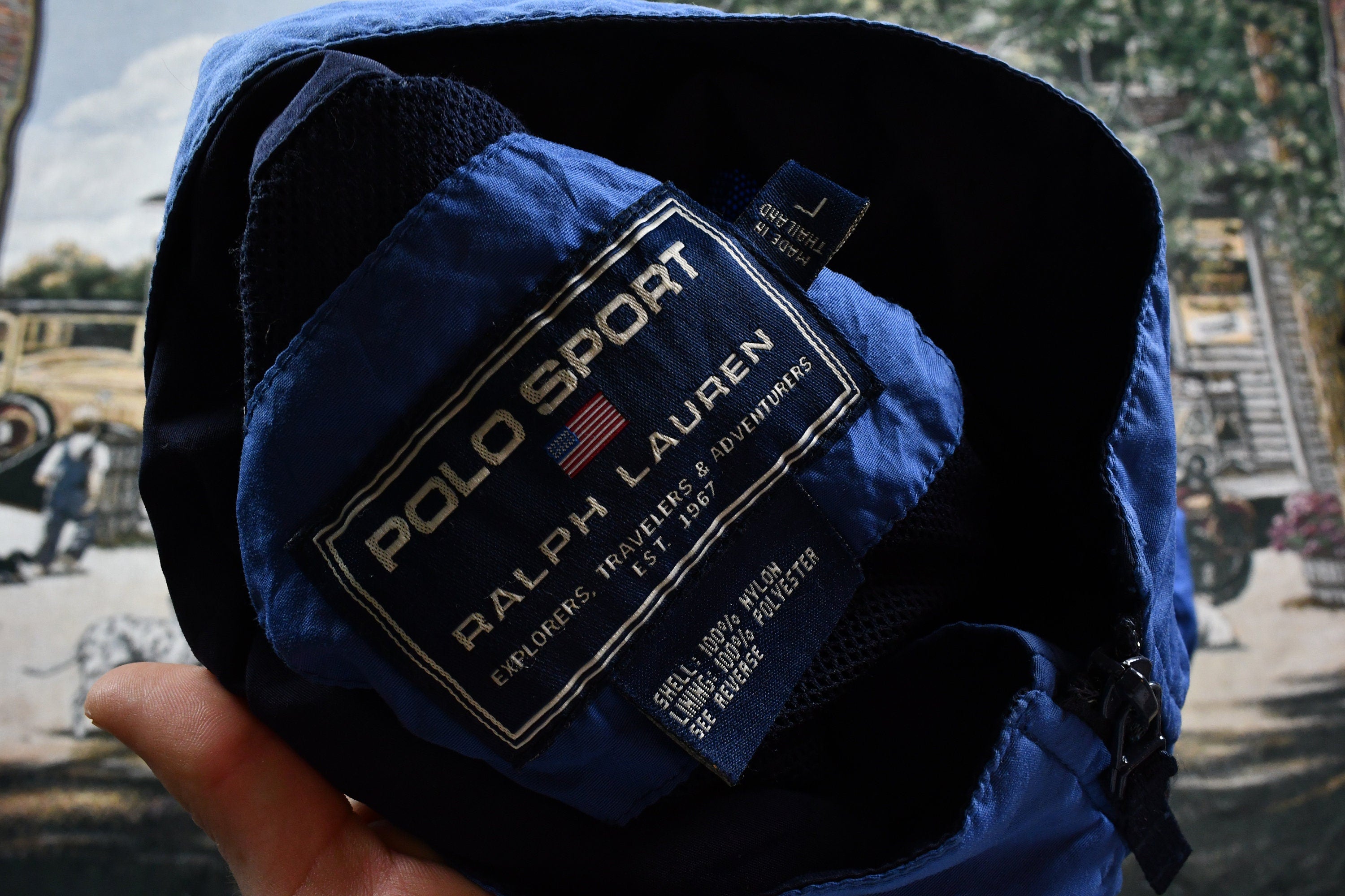 Vintage 1990s Polo Sport By Ralph Lauren Nylon Full Zip Windbreaker