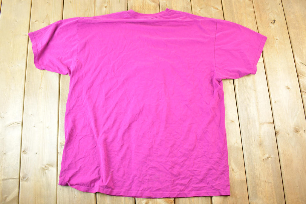 Vintage 1990s Cute Puppy Flower Bunch Souvenir T-Shirt Women's XXL