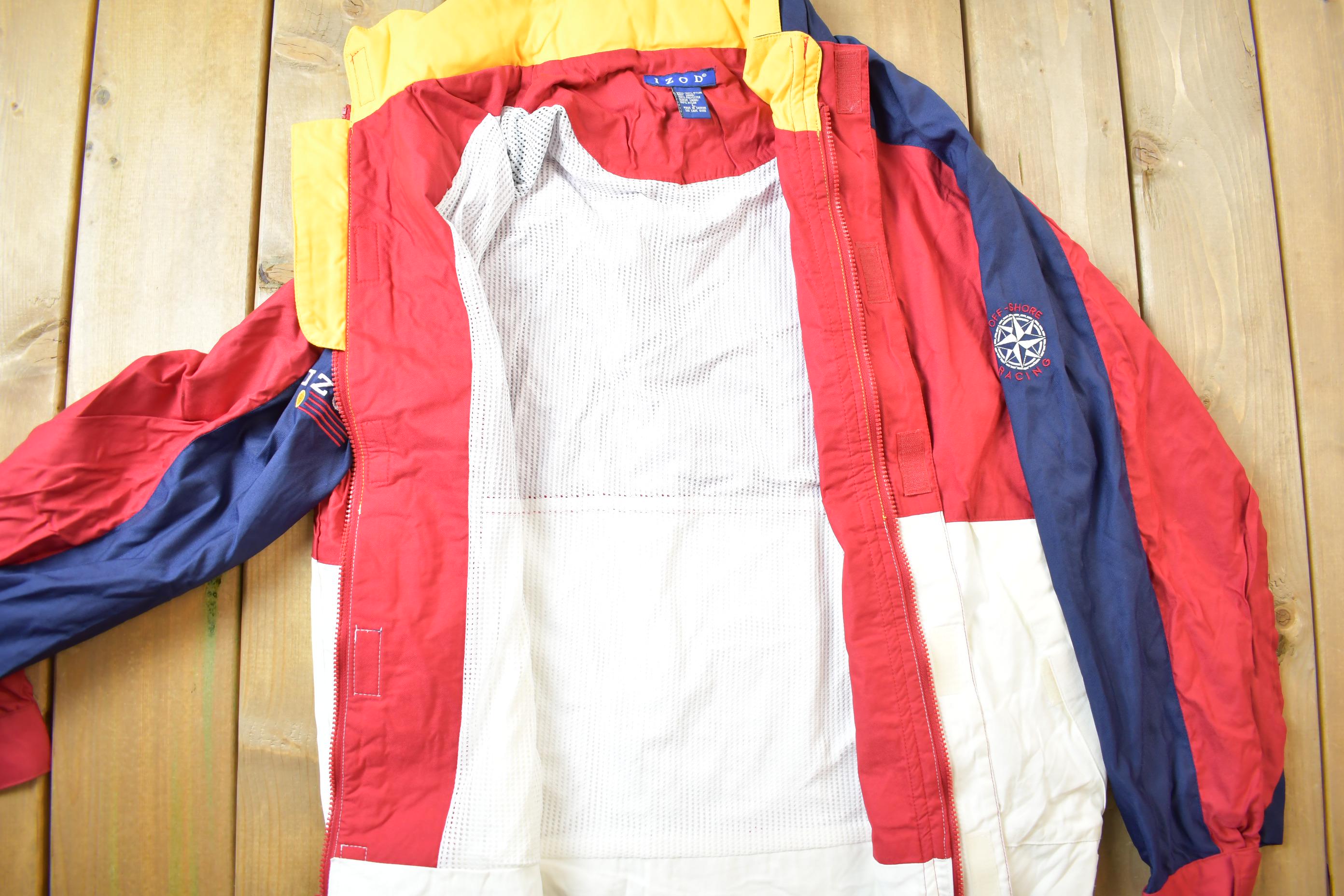 Vintage 1990s Izoid Off Shore Racing Nautical Light Jacket Windbreaker