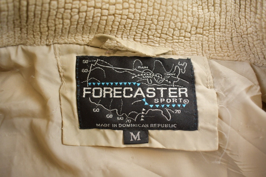 Vintage 1990s Forecaster Sport White Fleece Sweater