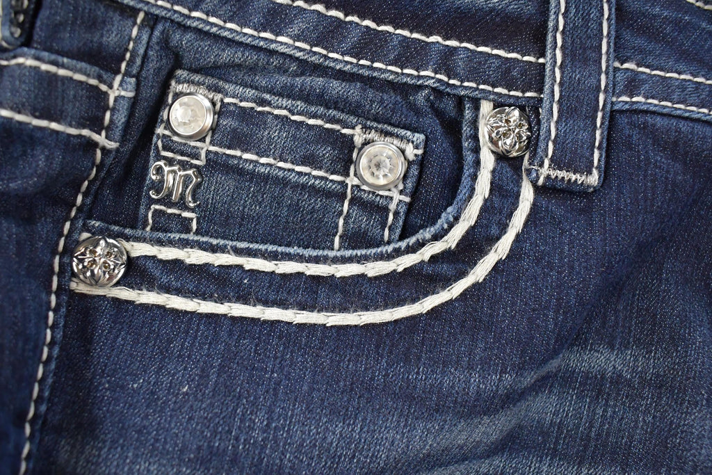 Vintage Deadstock Y2K Miss Me Bedazzled Low Rise Jeans Women's Size 26x31