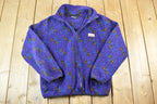 Vintage 1990s Abstract Pattern Fleece Outdoorsman Sweater