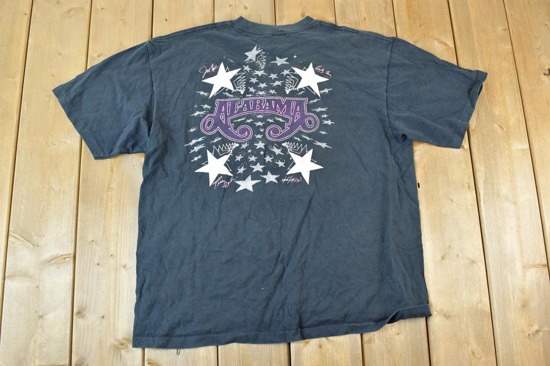 Vintage 1990s Alabama Tour Band T-shirt / Band Tee / Single Stitch / Made in USA / Music Promo / Premium Vintage