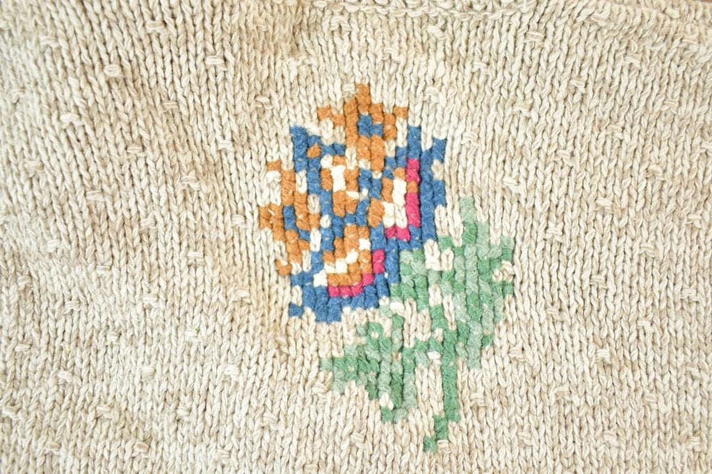 Vintage 1990s Teddi Abstract Knit Cardigan Sweater Vest Womens S