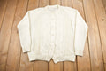 Vintage 1980s Cable Knit Acrylic Cardigan Sweater