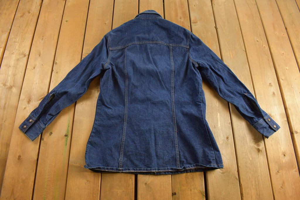 Vintage 1970s Levi's Orange Tab Indigo Denim Button Up Shirt