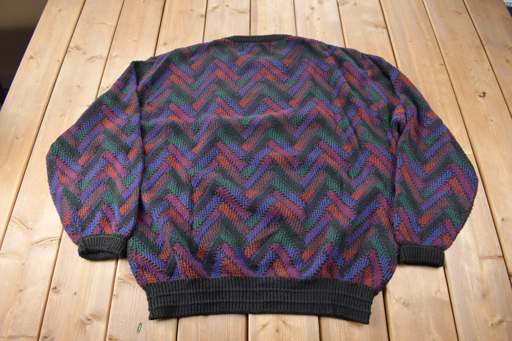 Vintage 1990s Shenandoah Abstract Knit Crewneck Sweater Size XXLT