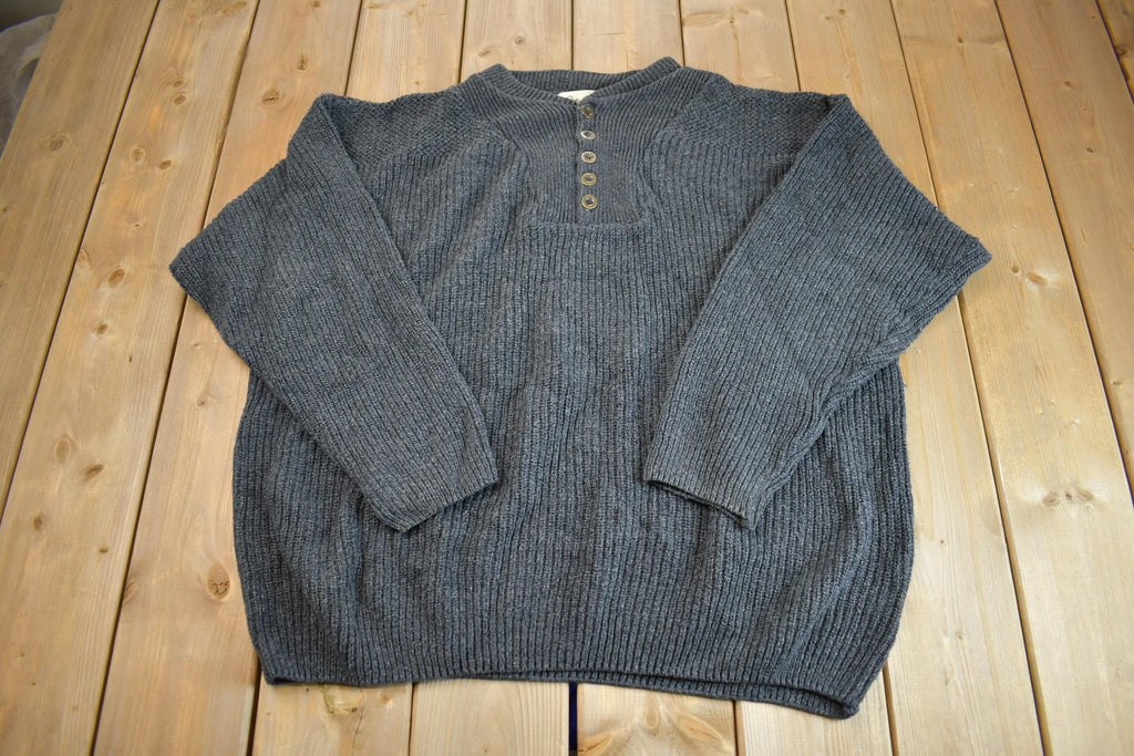 Vintage Y2K Knit Eddie Bauer Fisherman Sweater - XL