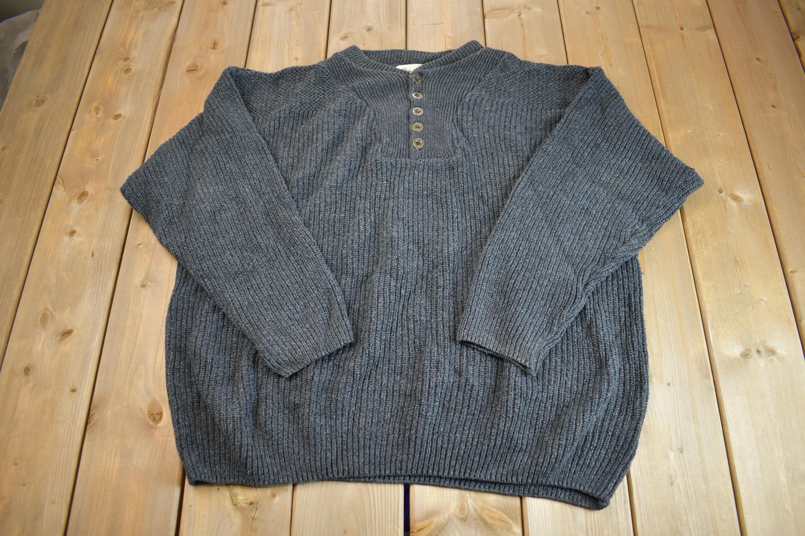 Vintage Y2K Knit Eddie Bauer Fisherman Sweater - XL