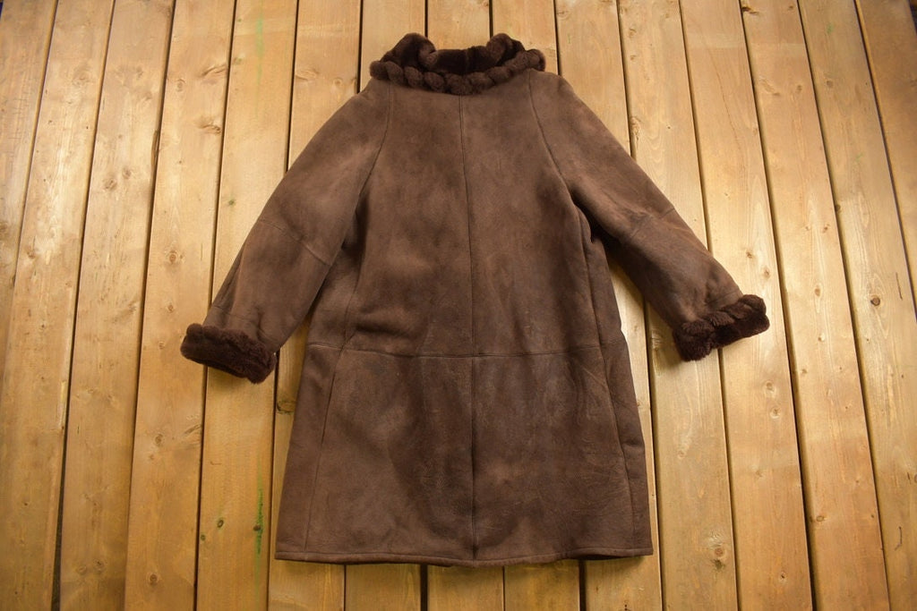 Vintage 1980s Shearling Suede Coat