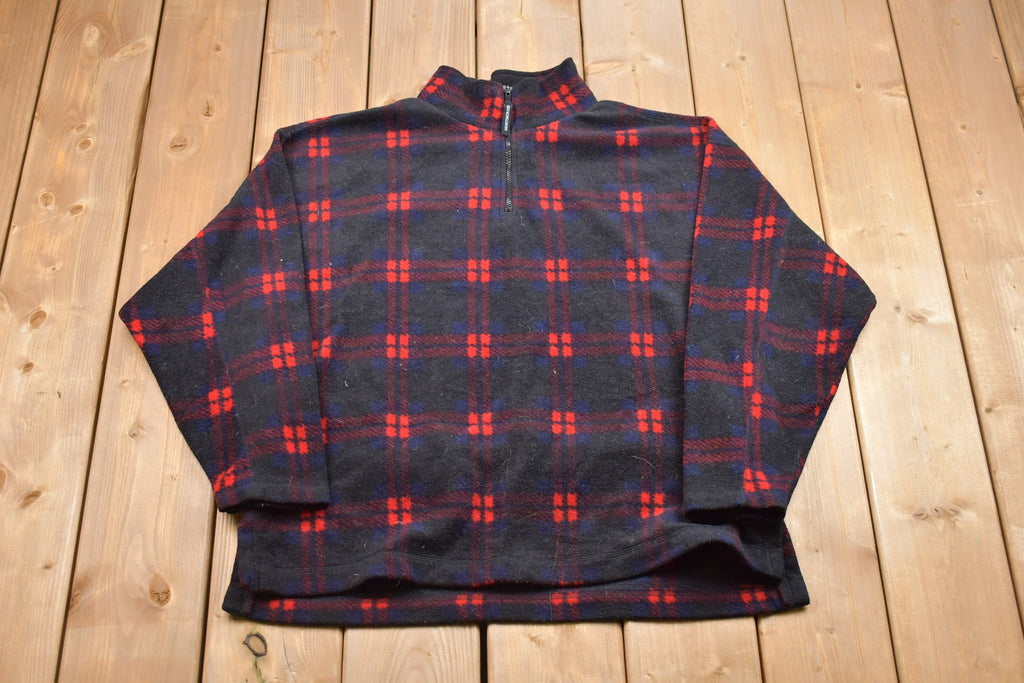 Vintage 1990s North Crest Fleece Plaid Sweater