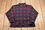 Vintage 1990s North Crest Fleece Plaid Sweater
