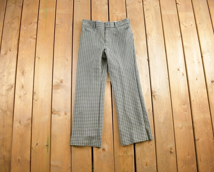 Vintage 1970s Levi's Panatela Checkered Slacks Size 30x27