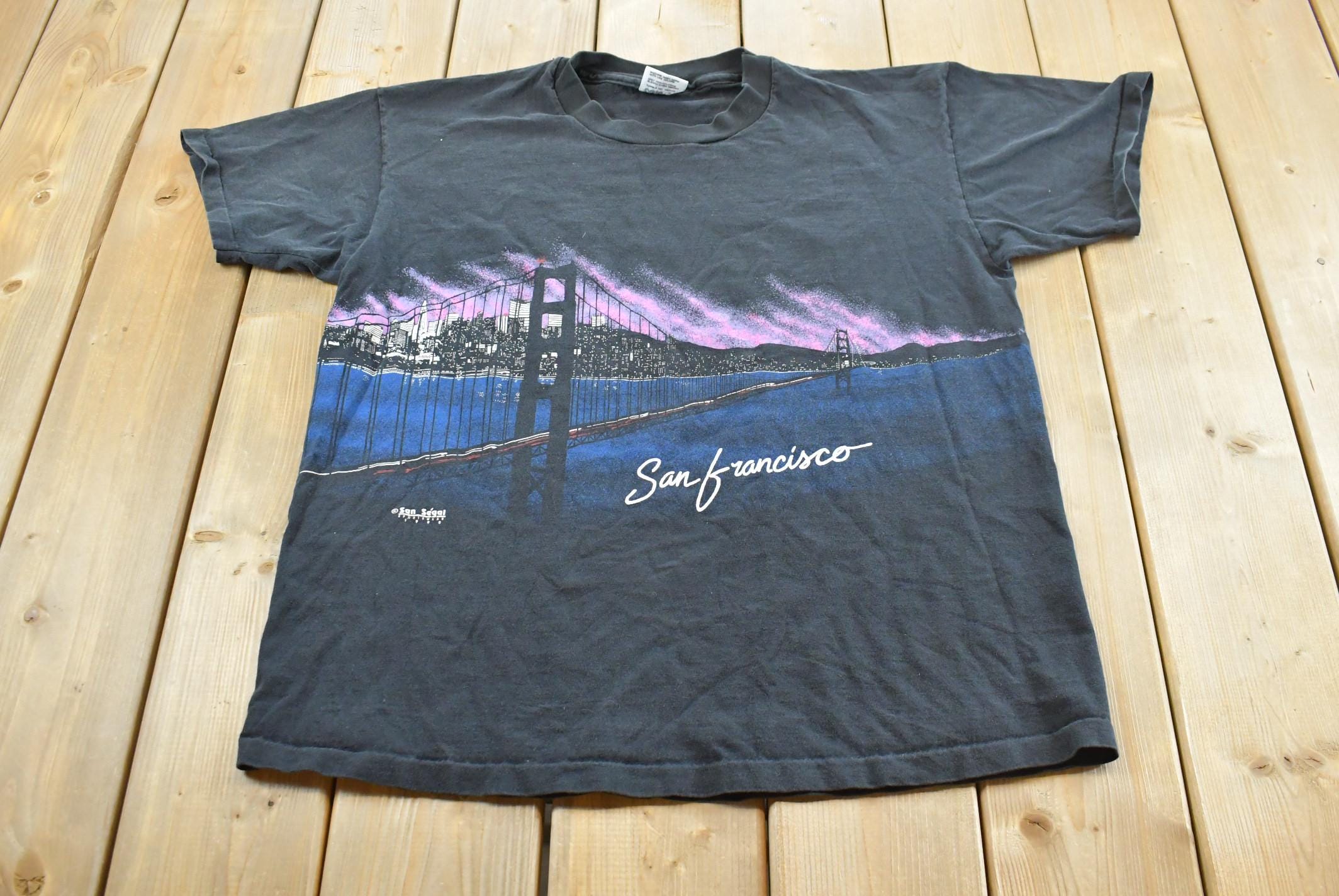 Vintage 1990 San Segal San Francisco Golden Gate Bridge Souvenir T-Shirt Men's L