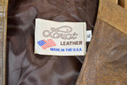 Vintage 1990s Lariat Leather Perfectly Distressed Western Cowboy Vest Made In USA