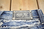 Vintage Y2K Miss Me Bedazzled Low Rise Jeans Size 26x33