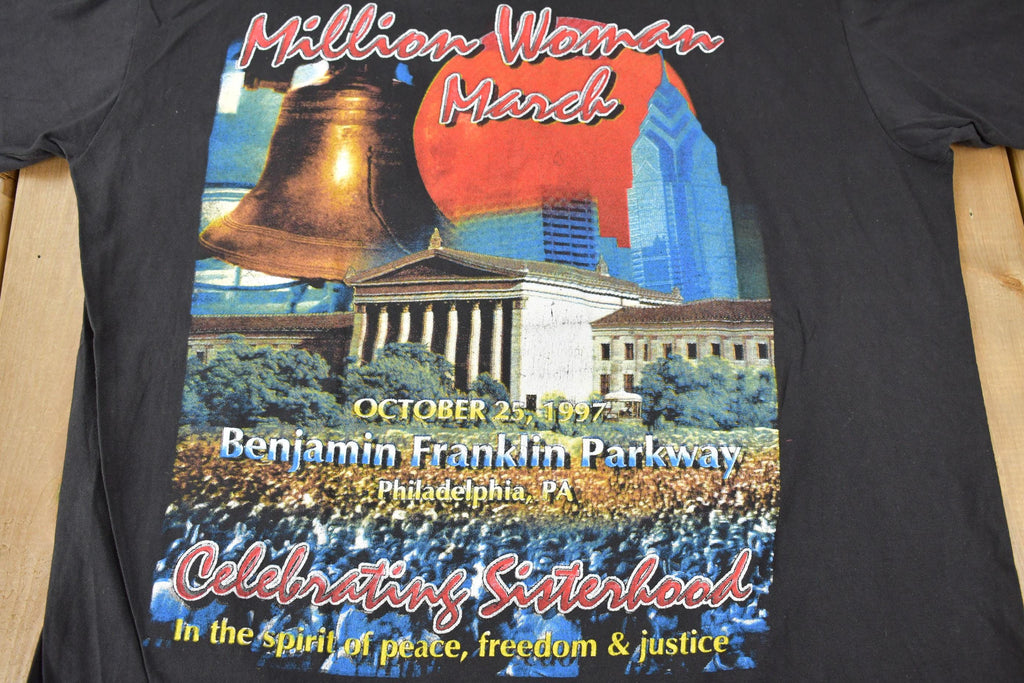 Vintage 1997 Million Woman March Graphic T Shirt