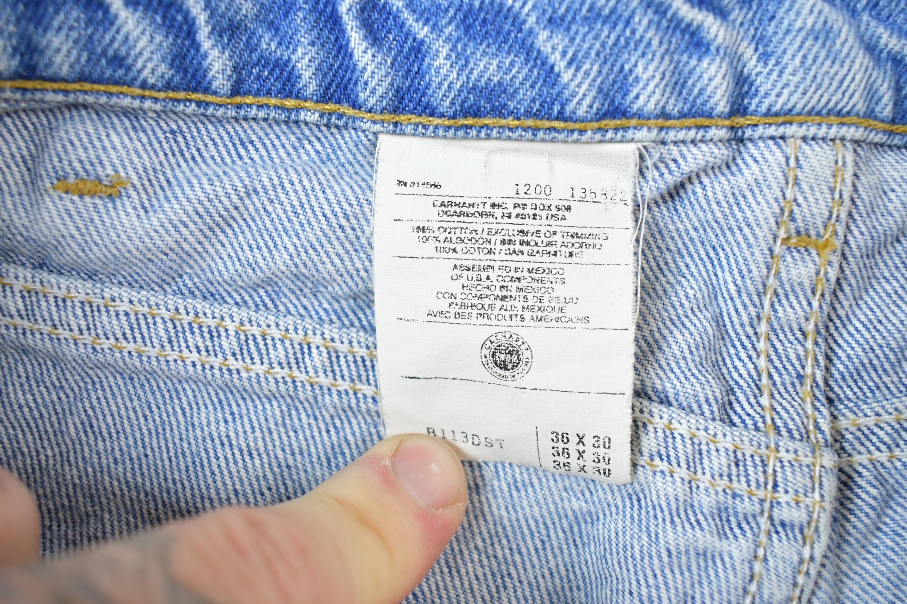 Vintage 1990s Carhartt Denim Jeans Size 36 x 30