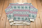 Vintage 1990s Northwest Territory Snow Graphic Knitted Sweater