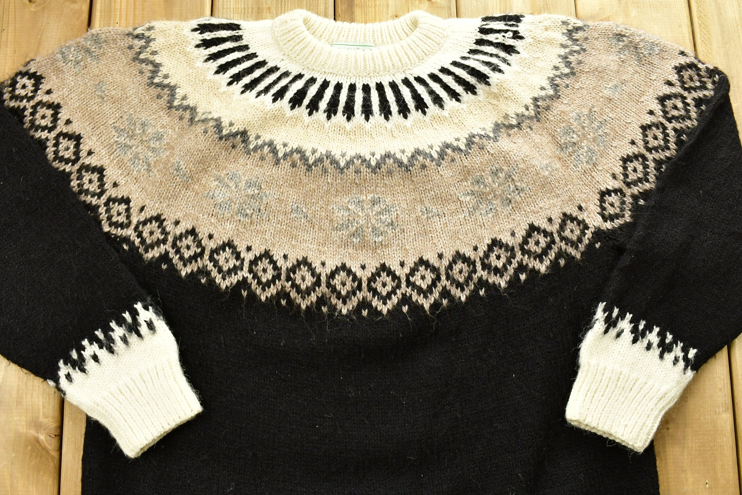 Vintage 1990's Cotton Salsa By M&A Hand Made Knitted Sweater /