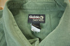 Vintage 1990s Blank Green Heavy Button Up Shirt