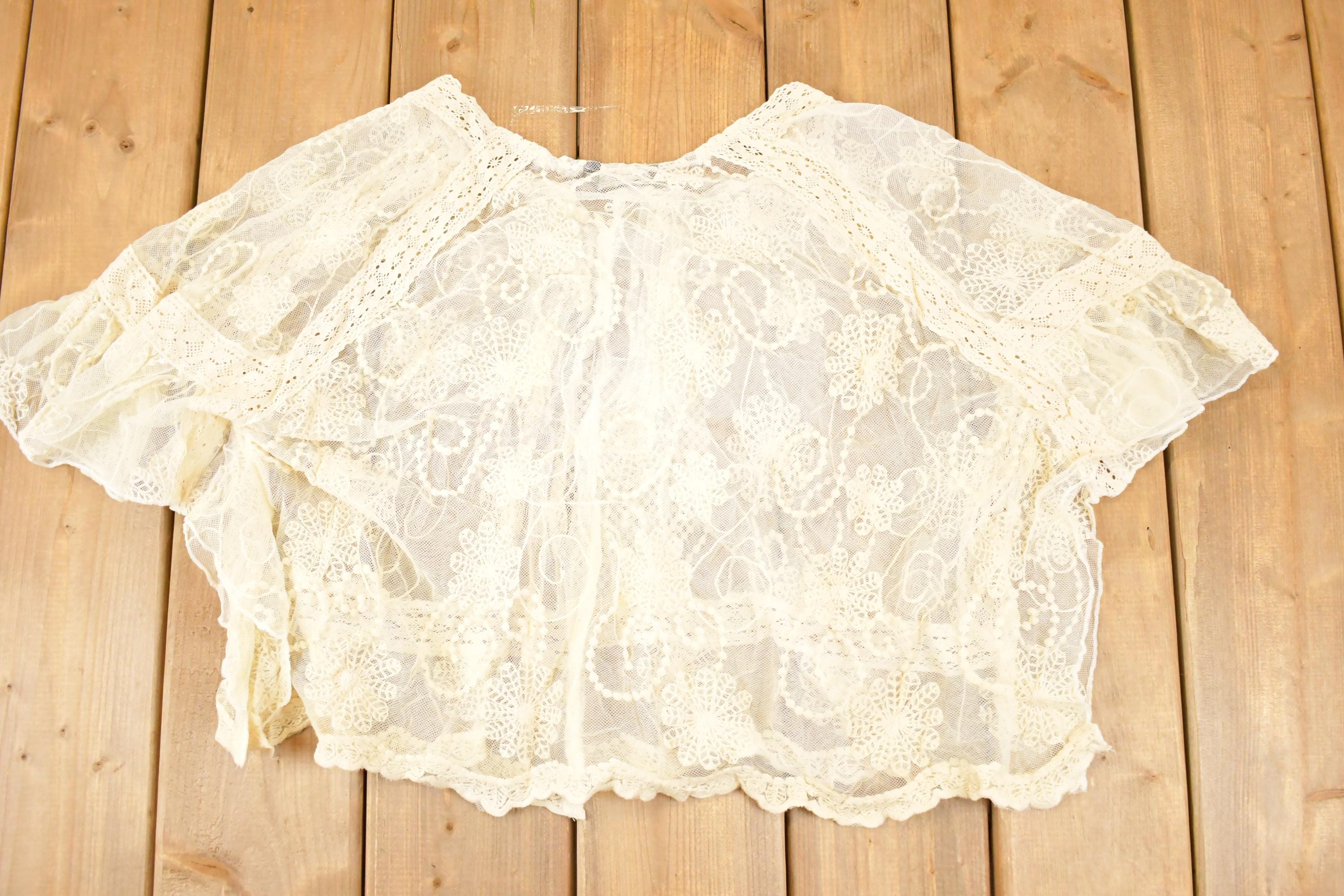 Vintage Y2K Chaudry Kc Floral Lace Souvenir Travel T-Shirt Women's XL