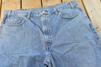 Vintage 1990s Levi's 550 Relaxed Fit Denim Blue Jean Shorts Men's 38 / 90s Jorts / Streetwear / Hypebeast / Street Style