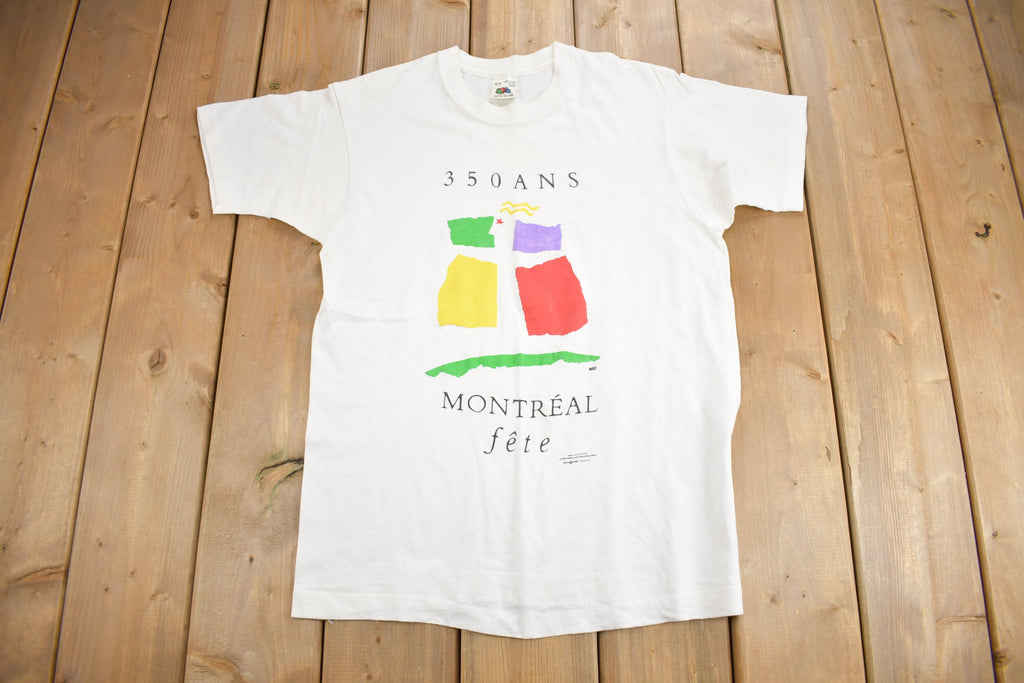 Vintage 1980s 350ans Montreal Fête Graphic T Shirt