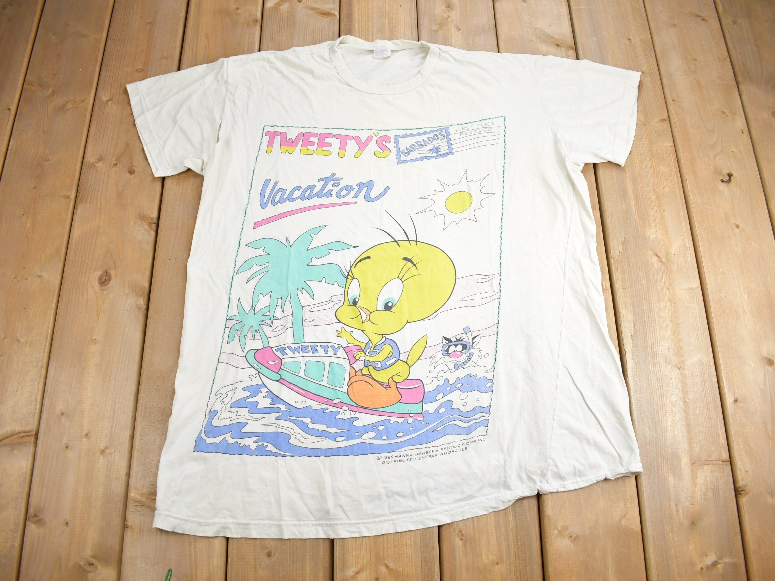 Vintage 1989 Looney Tunes Tweety's Vacation T-Shirt