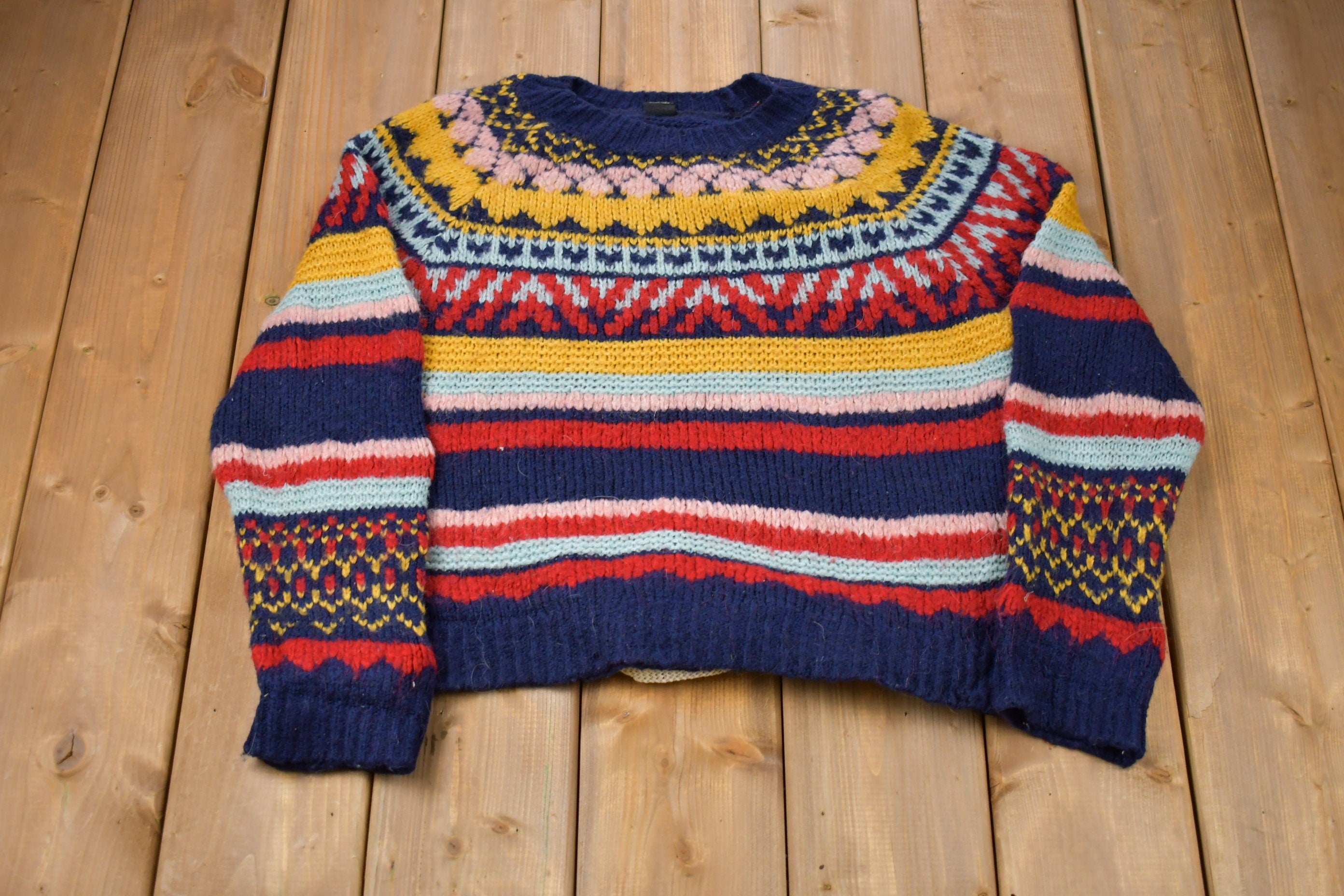 Vintage 1990s Urban Outfitters Aztec Knitted Sweater
