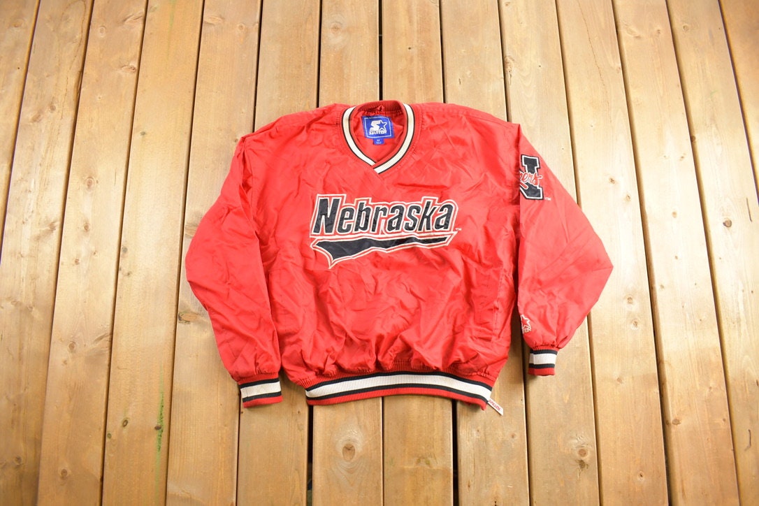 Vintage 1990s University of Nebraska Starter Windbreaker Jacket