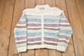 Vintage 1990s Alfred Dunner Zip Up Knitted Sweater