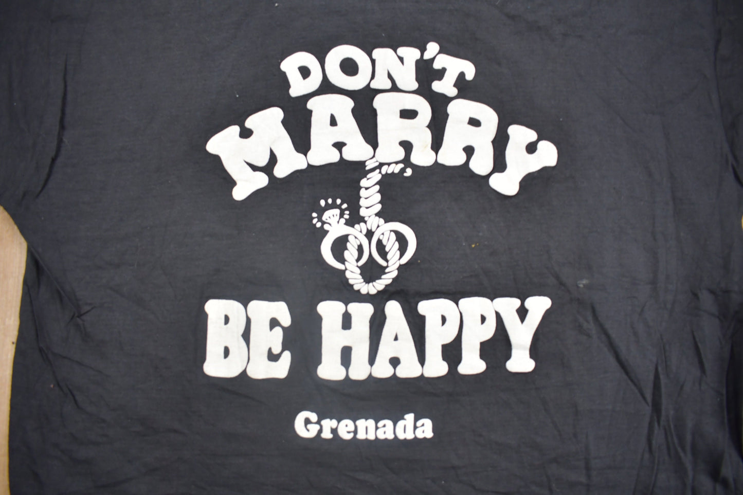 Vintage 1980s Don't Marry Be Happy Grenada Graphic T Shirt / Vintage T Shirt / Streetwear / Graphic Tee / Single Stitch / Made In USA