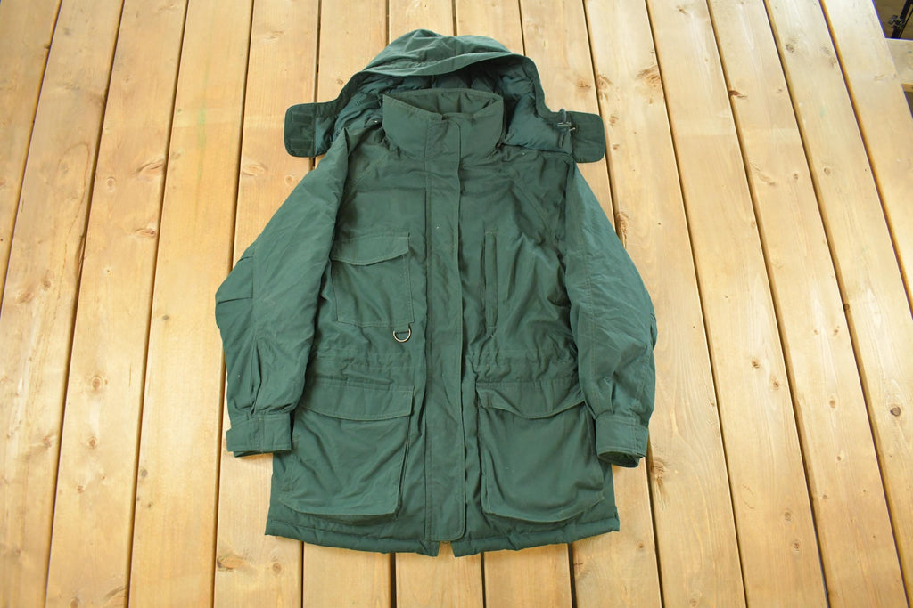 Vintage 1990s Eddie Bauer Down Hooded Jacket Women's Small