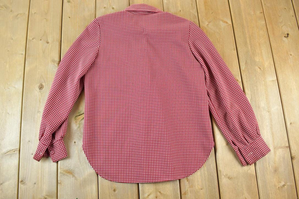Vintage 1960s Plaid Button Up Shirt