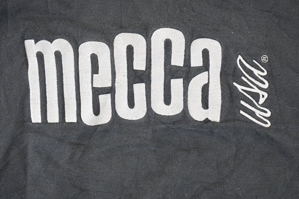Vintage 1990s Mecca Embroidered Quarter Zip Hip Hop Sweatshirt Mens L