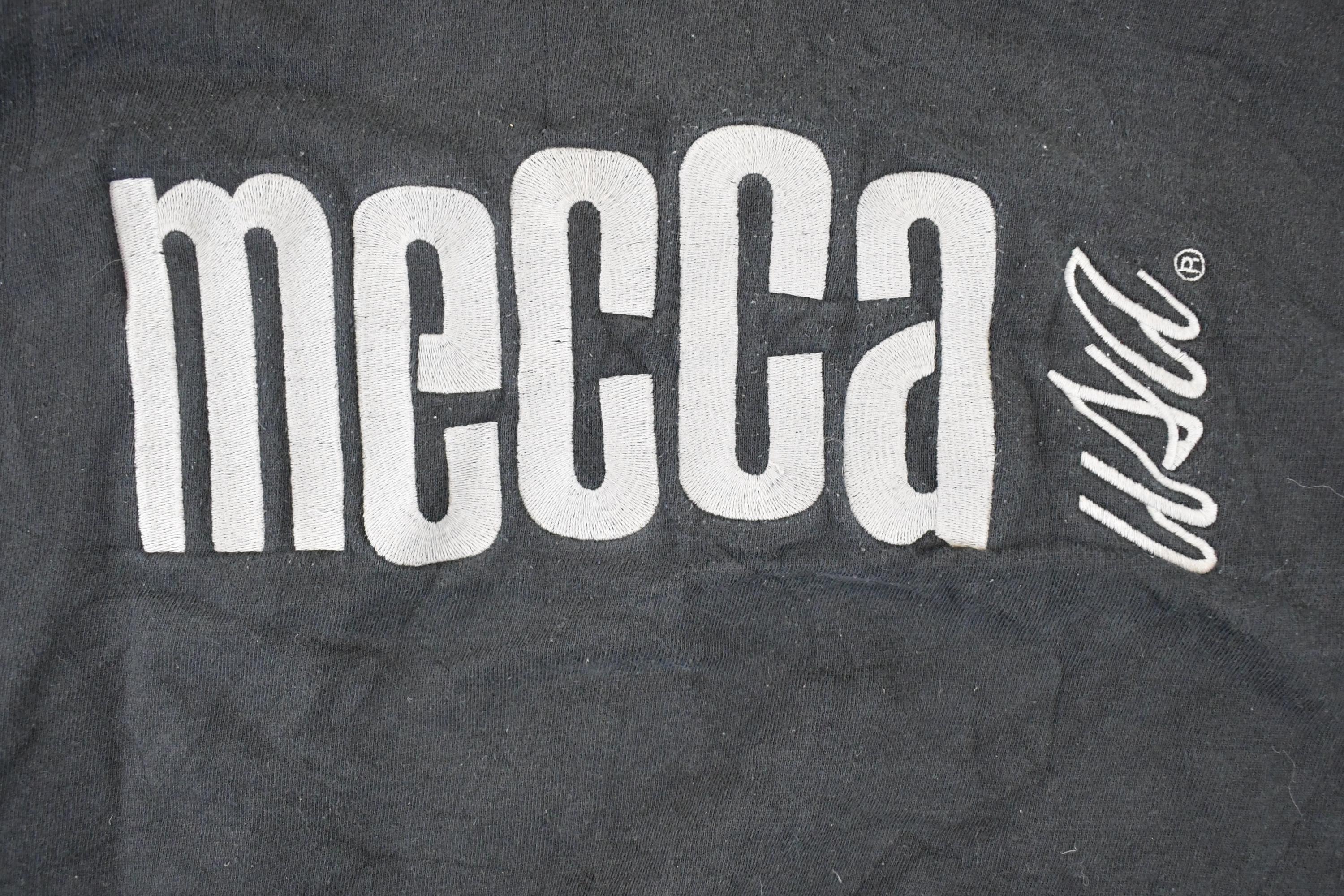 Vintage 1990s Mecca Embroidered Quarter Zip Hip Hop Sweatshirt Mens L