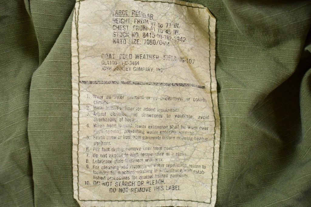 1960s Vintage Military OG-107 Cold Weather Field Coat