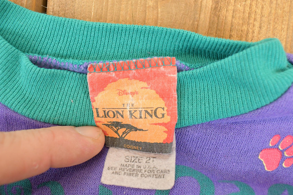 Vintage 1990s The Lion King Disney T-Shirt Youth 2T
