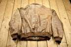 Vintage 1990s Adventure Bound Leather Varsity Jacket